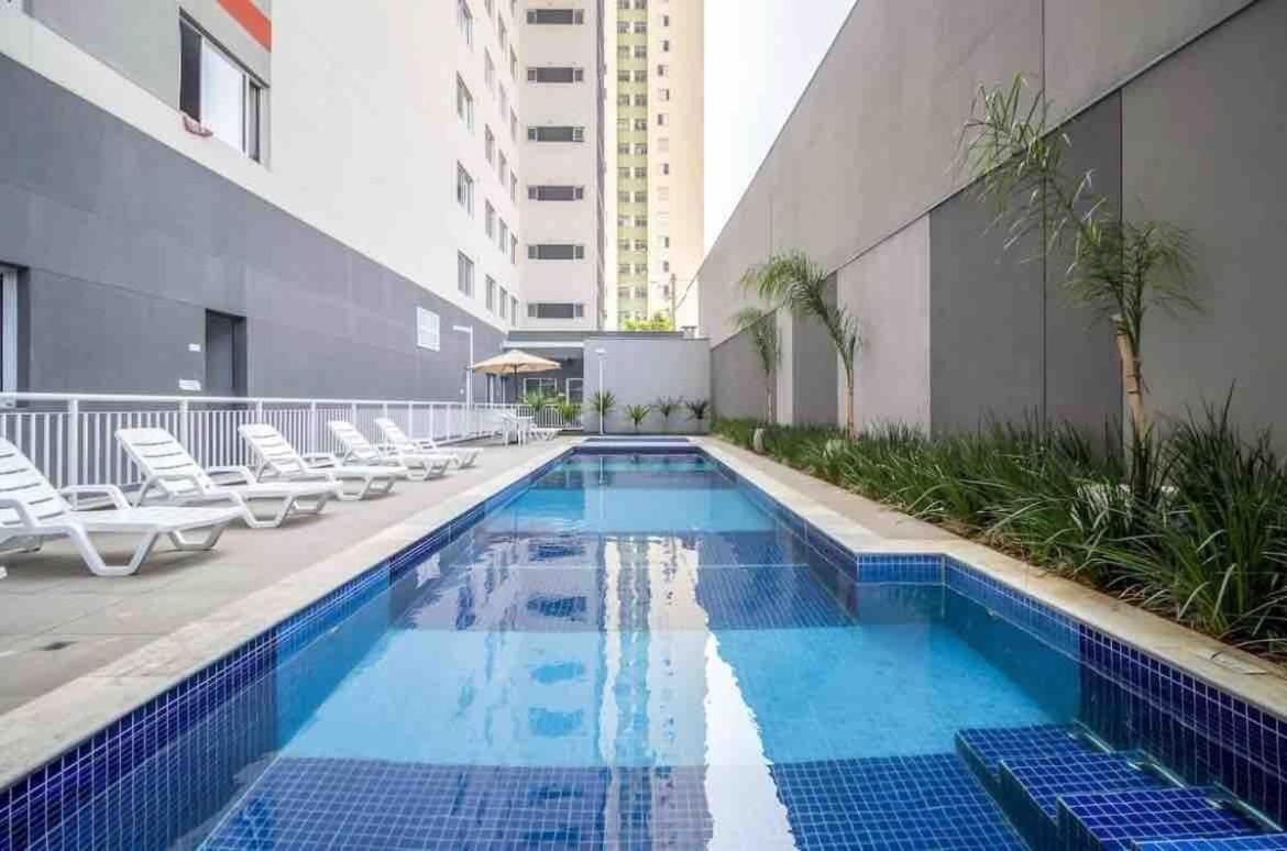 Mv22 - Apto C/ Piscina De Frente Para O Metro Bras 圣保罗 外观 照片
